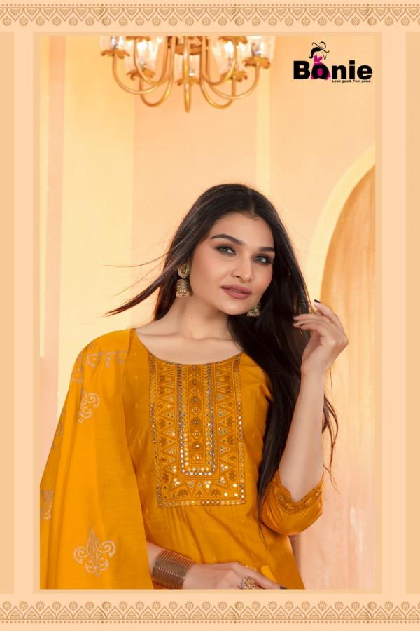 Bonie Flora 4 Stylish Kurti With Bottom Dupatta Collection